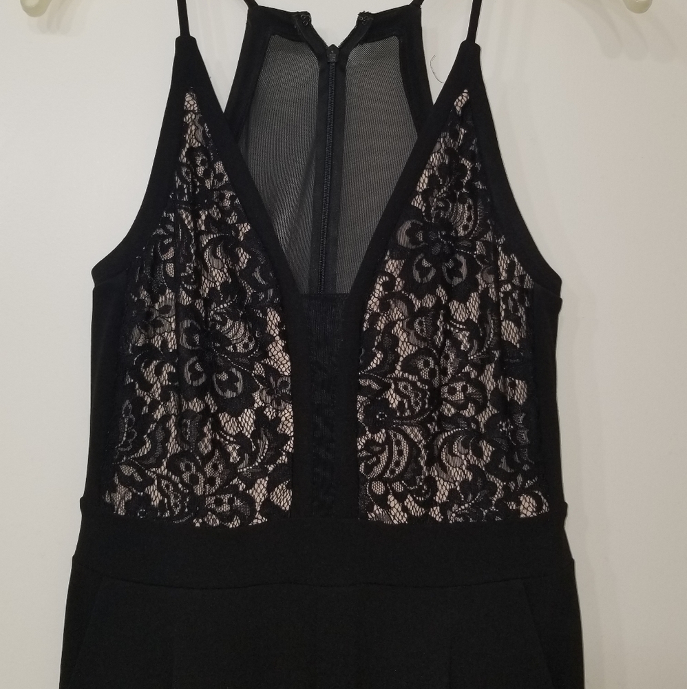 Express Black Jumpsuit with Lace Top